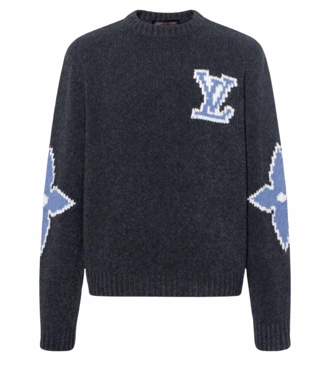 LOUIS VUITTON Серый шерстяной джемпер / свитер, фото 1