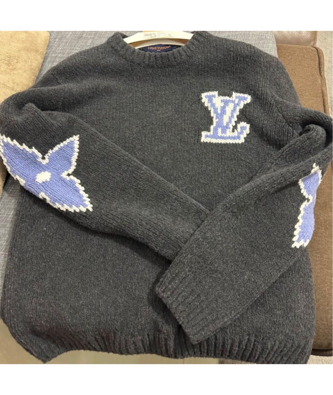 LOUIS VUITTON Серый шерстяной джемпер / свитер, фото 5