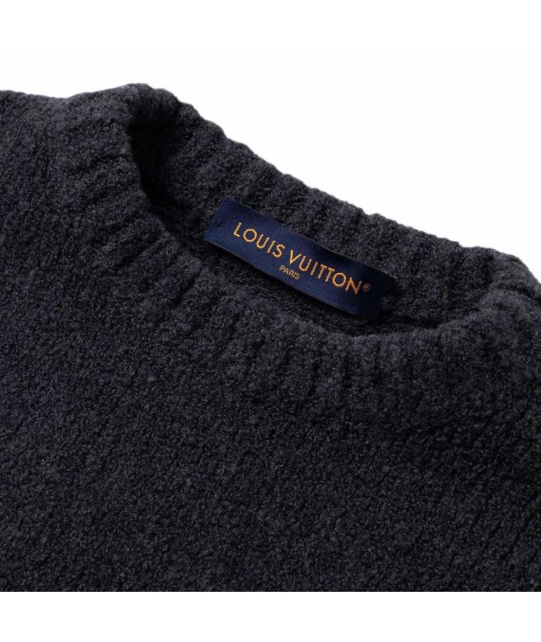 LOUIS VUITTON Серый шерстяной джемпер / свитер, фото 2