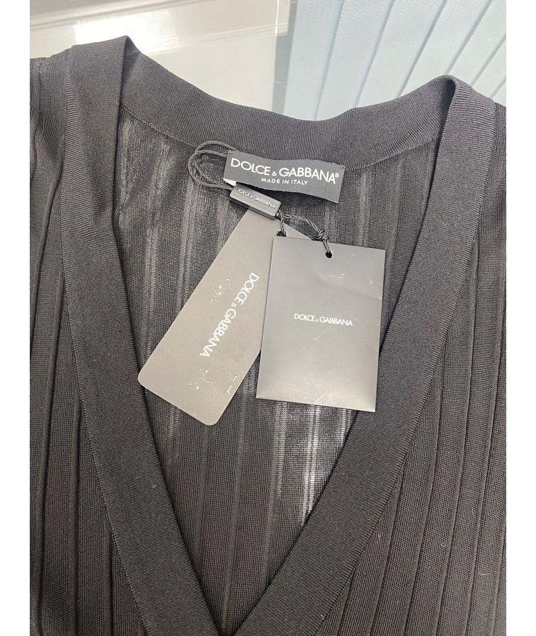 DOLCE&GABBANA Черное вискозное платье, фото 3