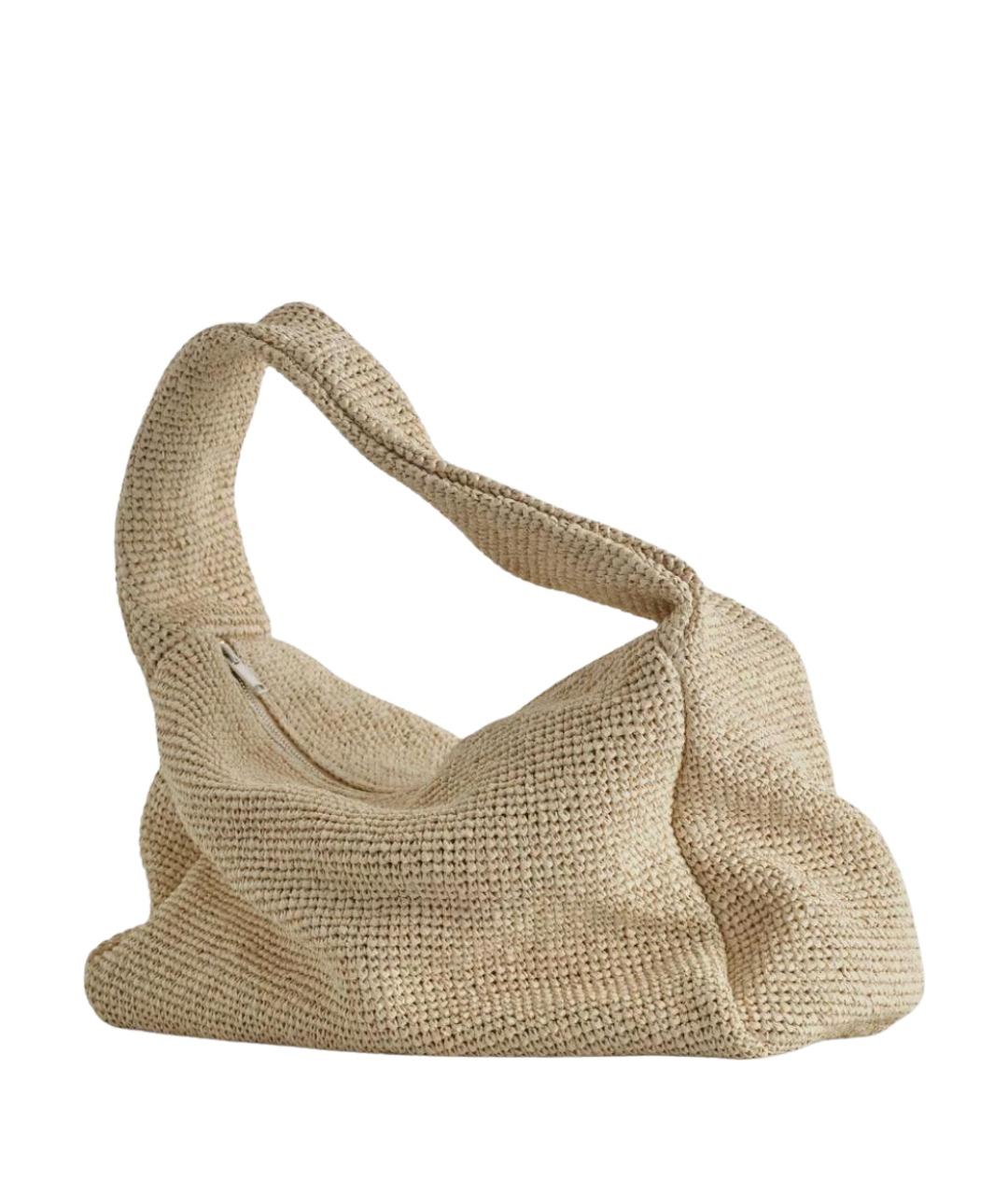 COS Бежевая пелетеная сумка с короткими ручками, фото 1
