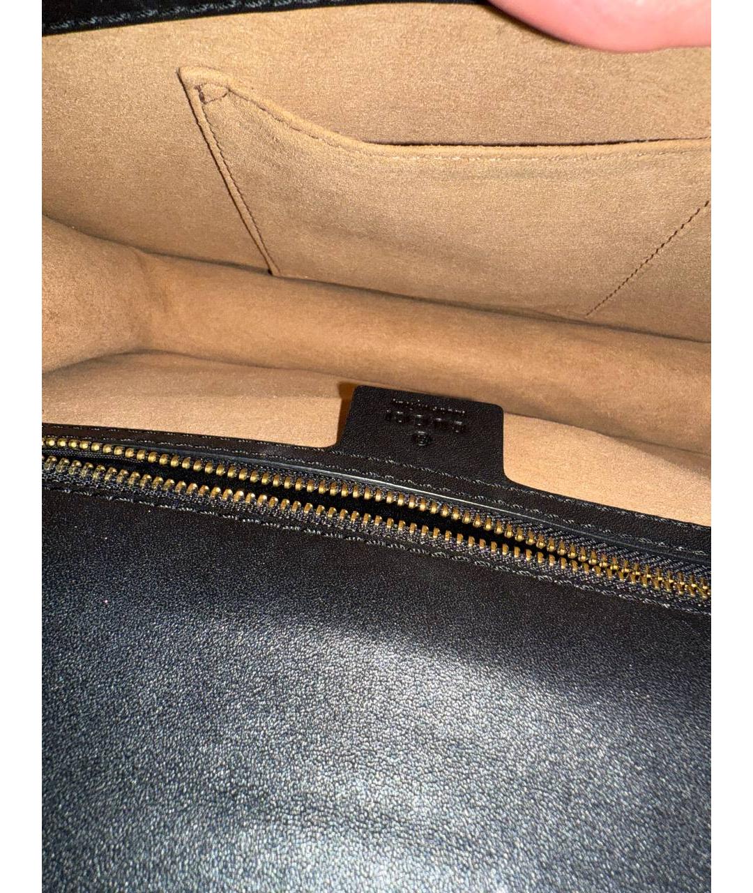 GUCCI Черная кожаная сумка через плечо, фото 2