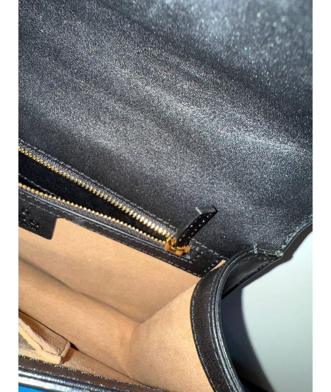 GUCCI Черная кожаная сумка через плечо, фото 7
