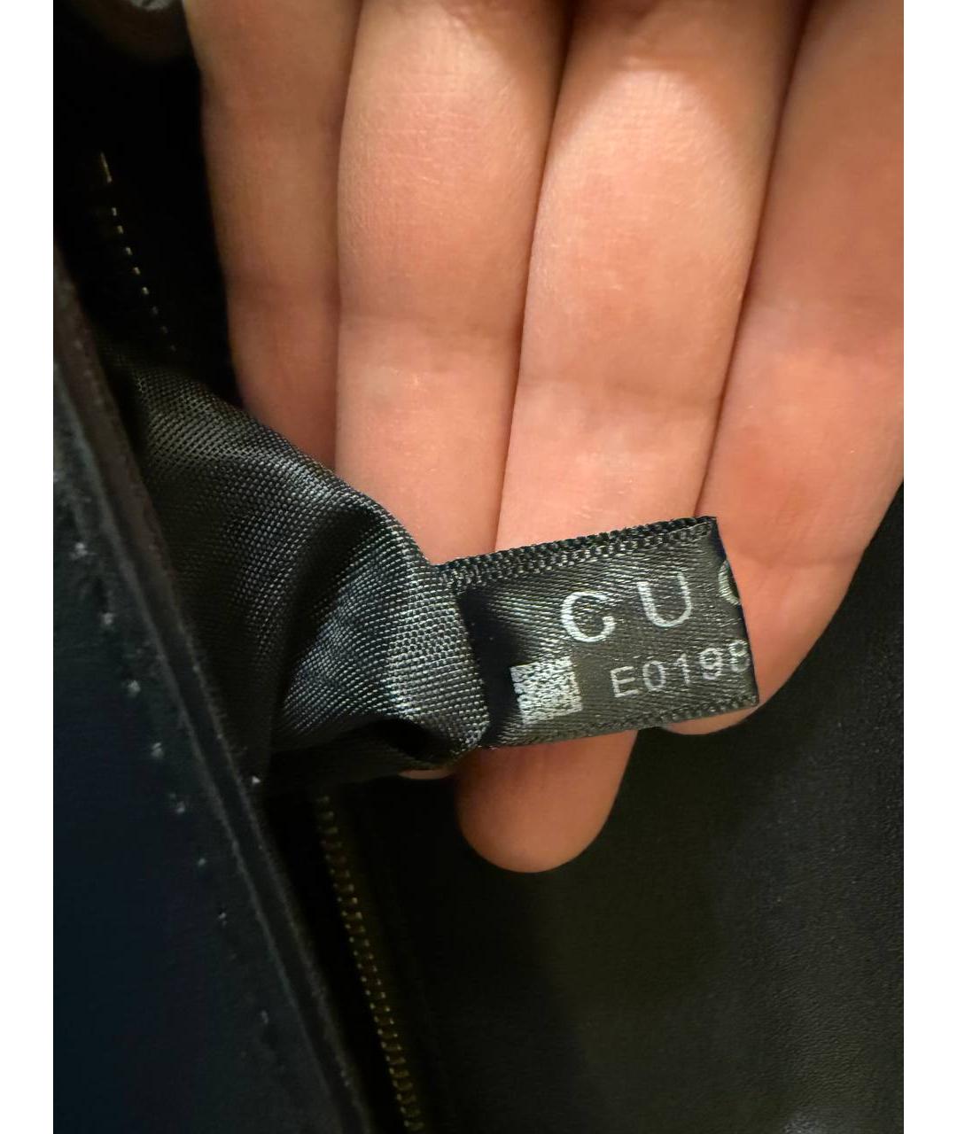 GUCCI Черная кожаная сумка через плечо, фото 4