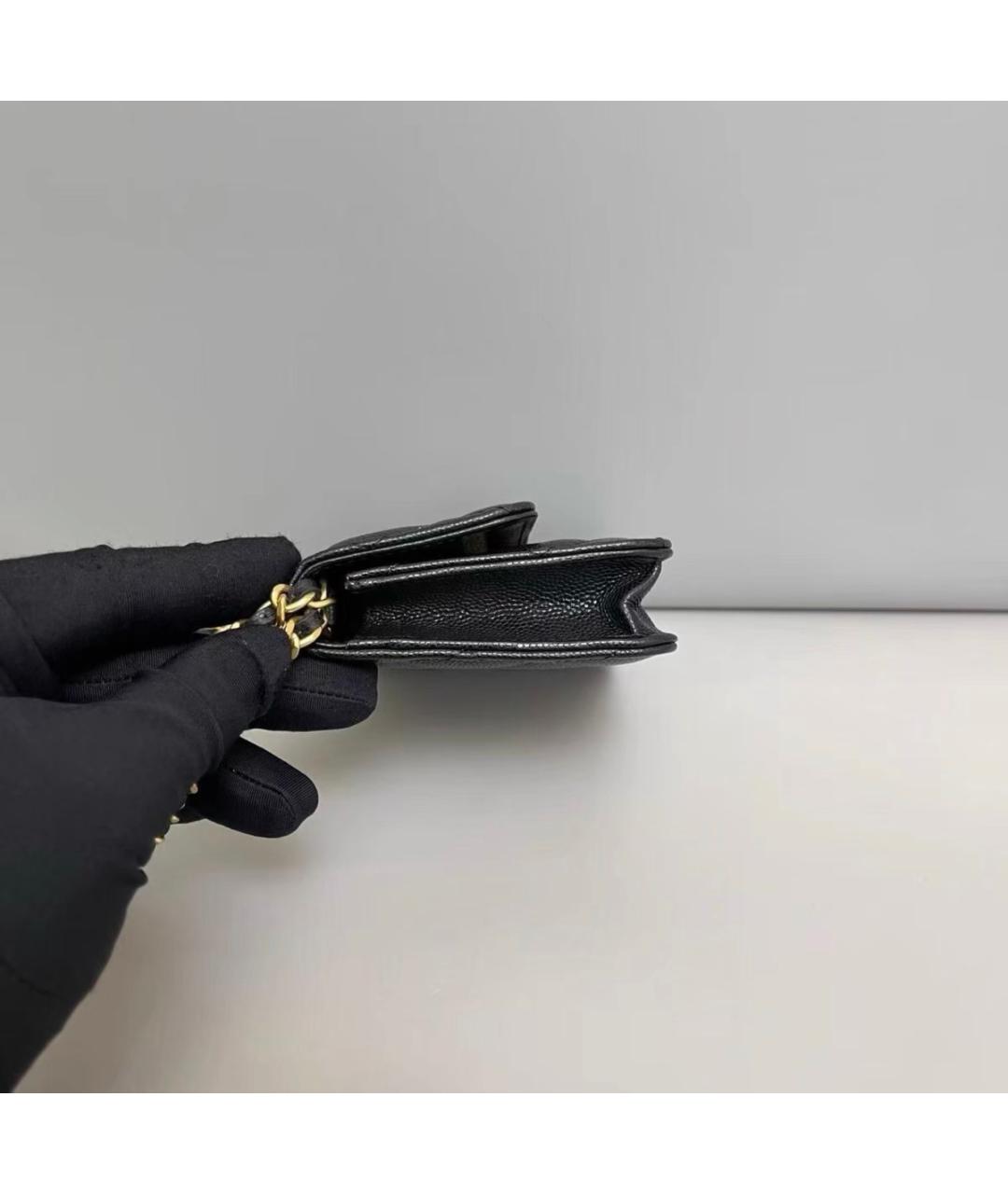 CHANEL Черная кожаная сумка на плечо, фото 7