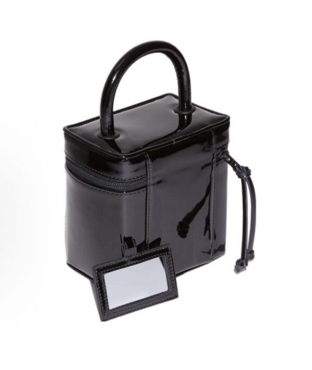 ACNE STUDIOS Черная сумка через плечо из лакированной кожи, фото 2