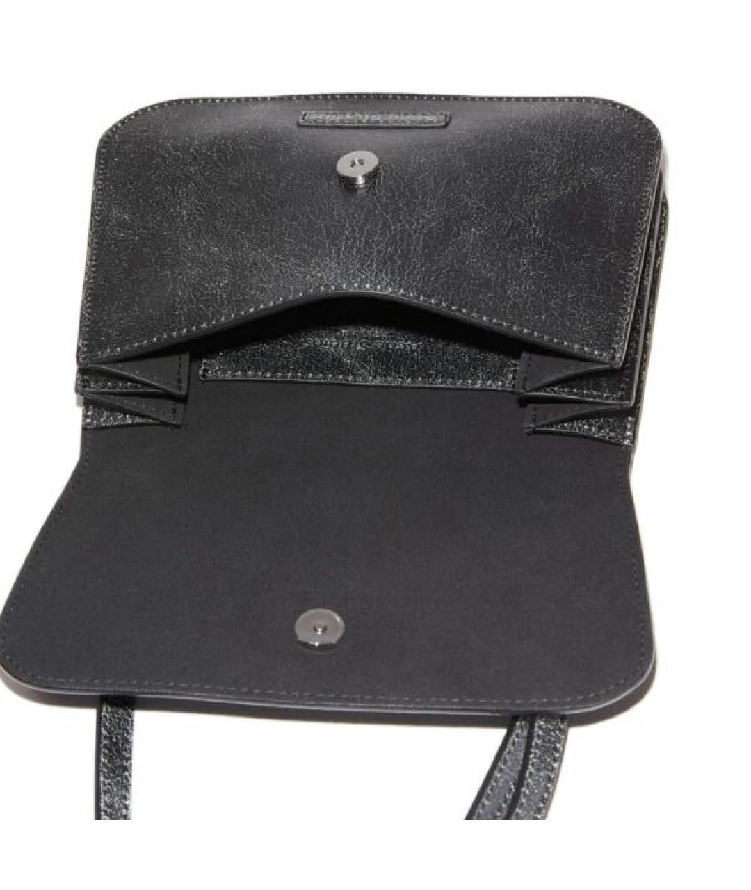 ACNE STUDIOS Серая кожаная сумка через плечо, фото 4