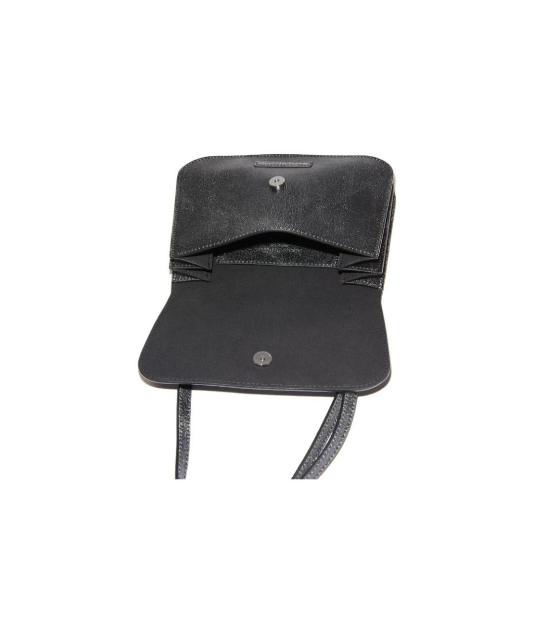 ACNE STUDIOS Серая кожаная сумка через плечо, фото 3