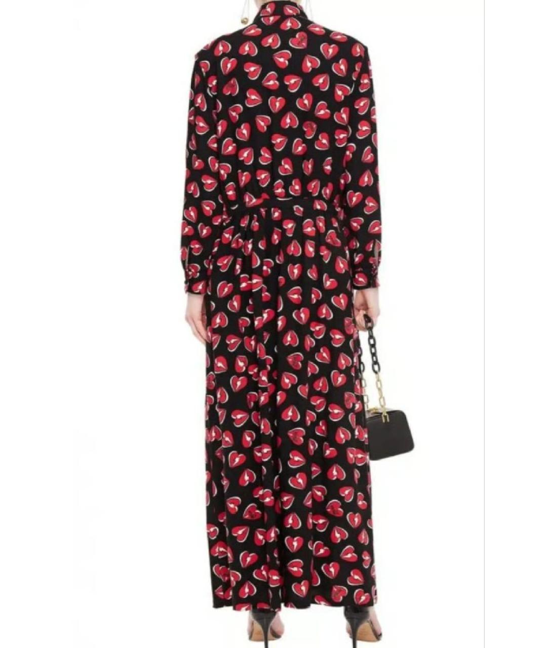 LOVE MOSCHINO Черное вискозное повседневное платье, фото 2