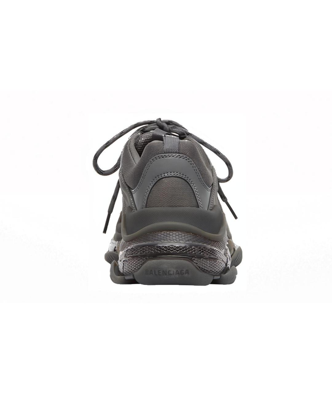 BALENCIAGA Серые текстильные низкие кроссовки / кеды, фото 5