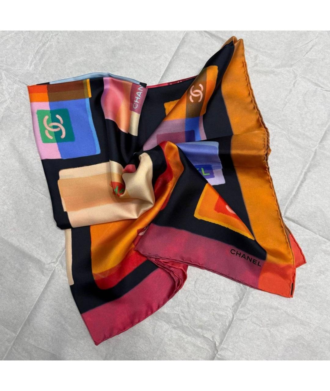 CHANEL Мульти шелковый платок, фото 2