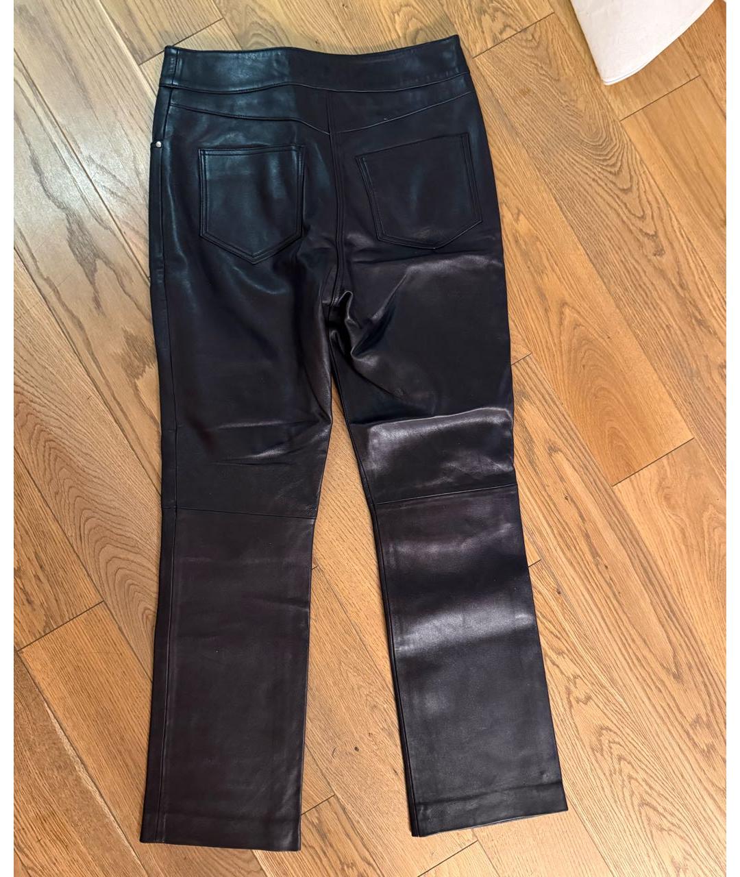 STAND STUDIO Черные кожаные брюки узкие, фото 2