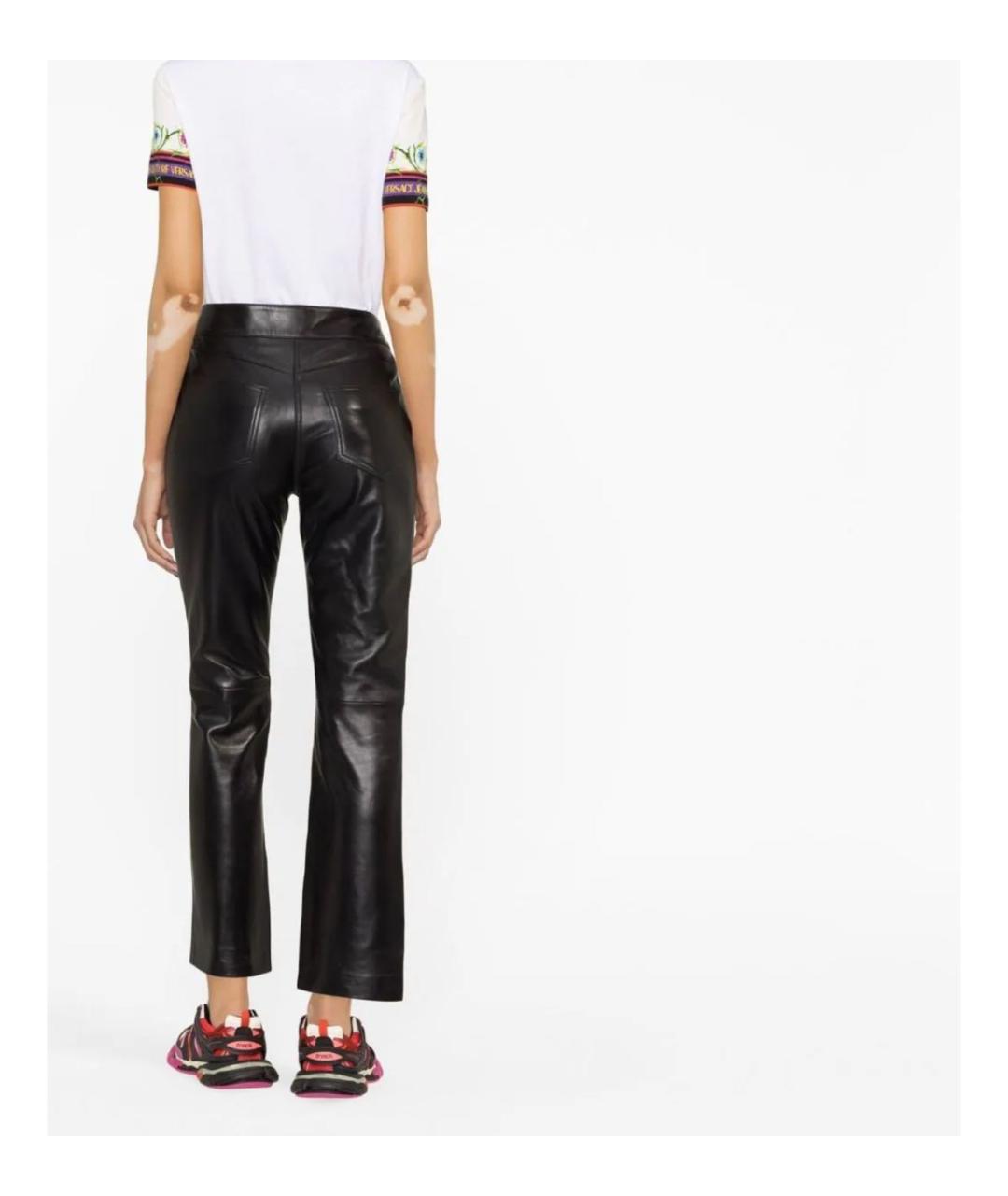 STAND STUDIO Черные кожаные брюки узкие, фото 8