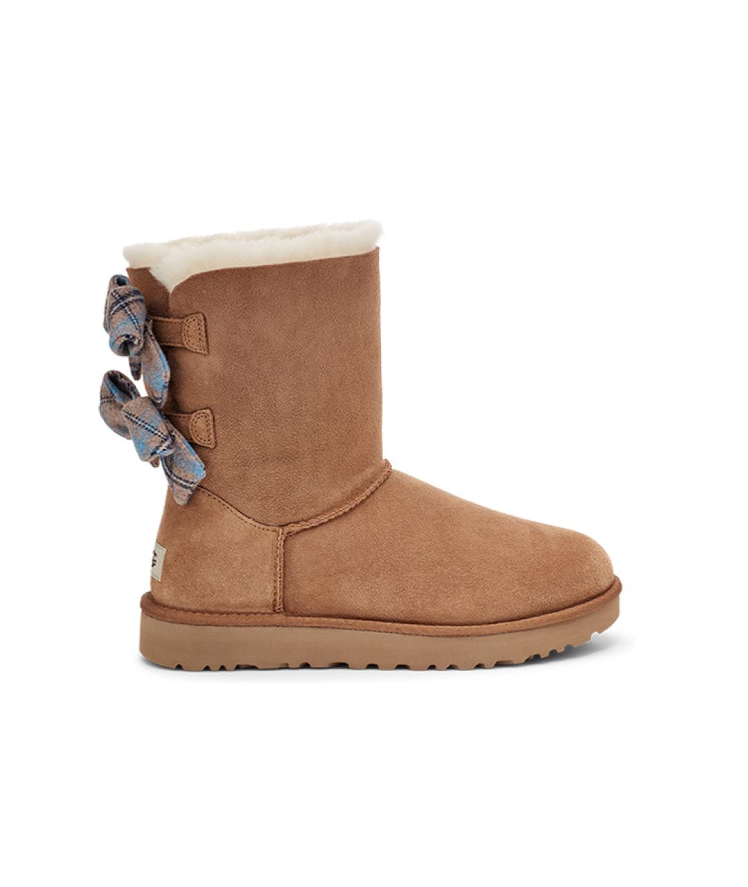 UGG AUSTRALIA Коричневые кожаные ботинки, фото 1