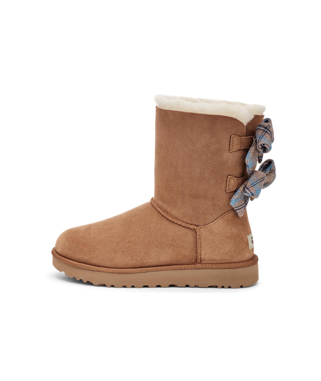 UGG AUSTRALIA Коричневые кожаные ботинки, фото 2