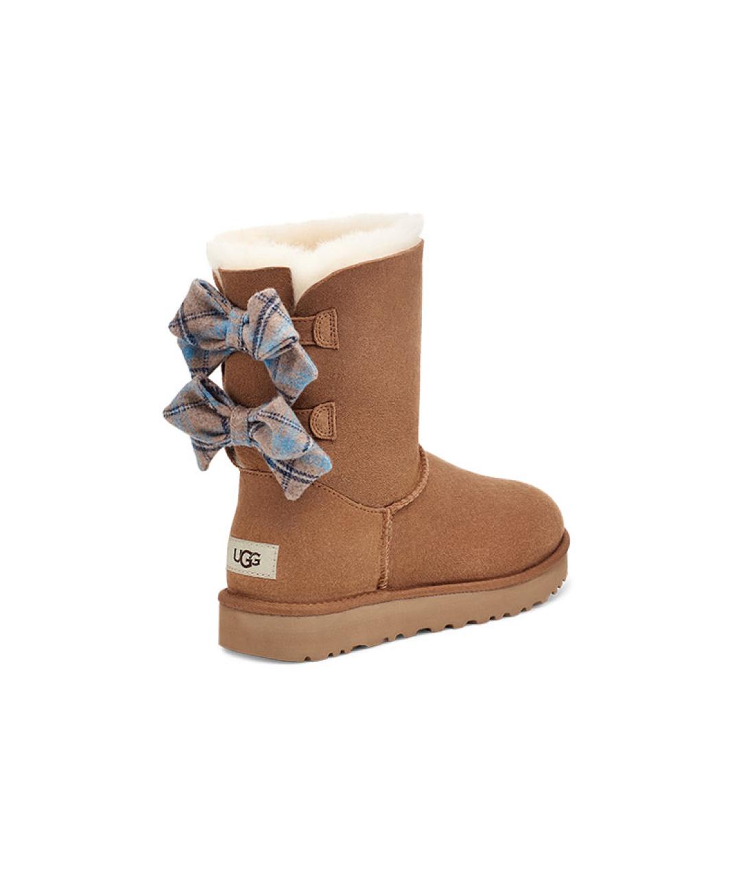 UGG AUSTRALIA Коричневые кожаные ботинки, фото 3