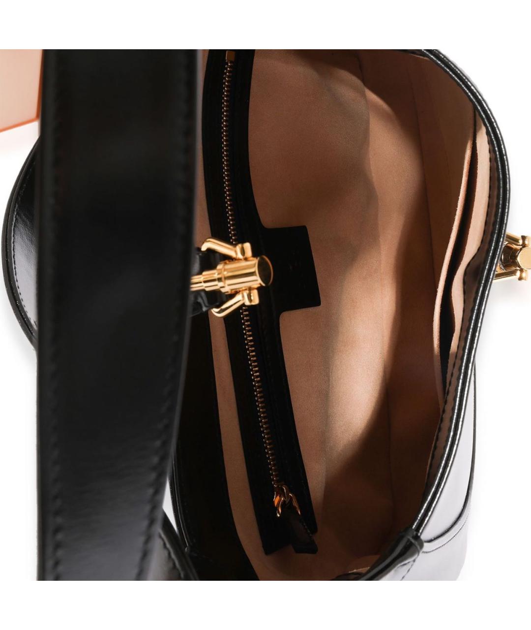 GUCCI Черная кожаная сумка через плечо, фото 3