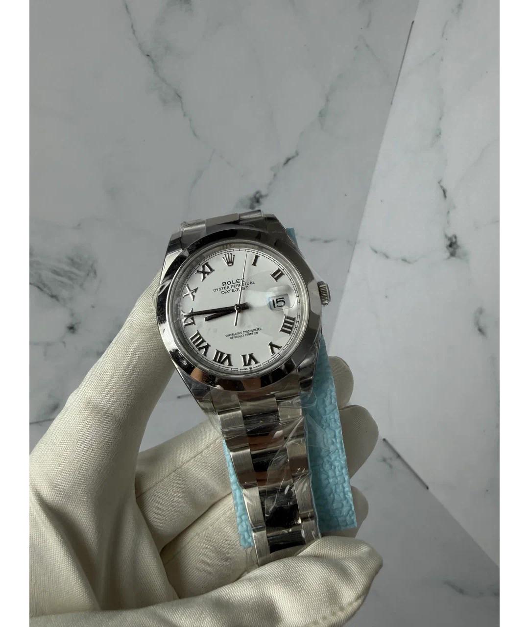 ROLEX Белые металлические часы, фото 2