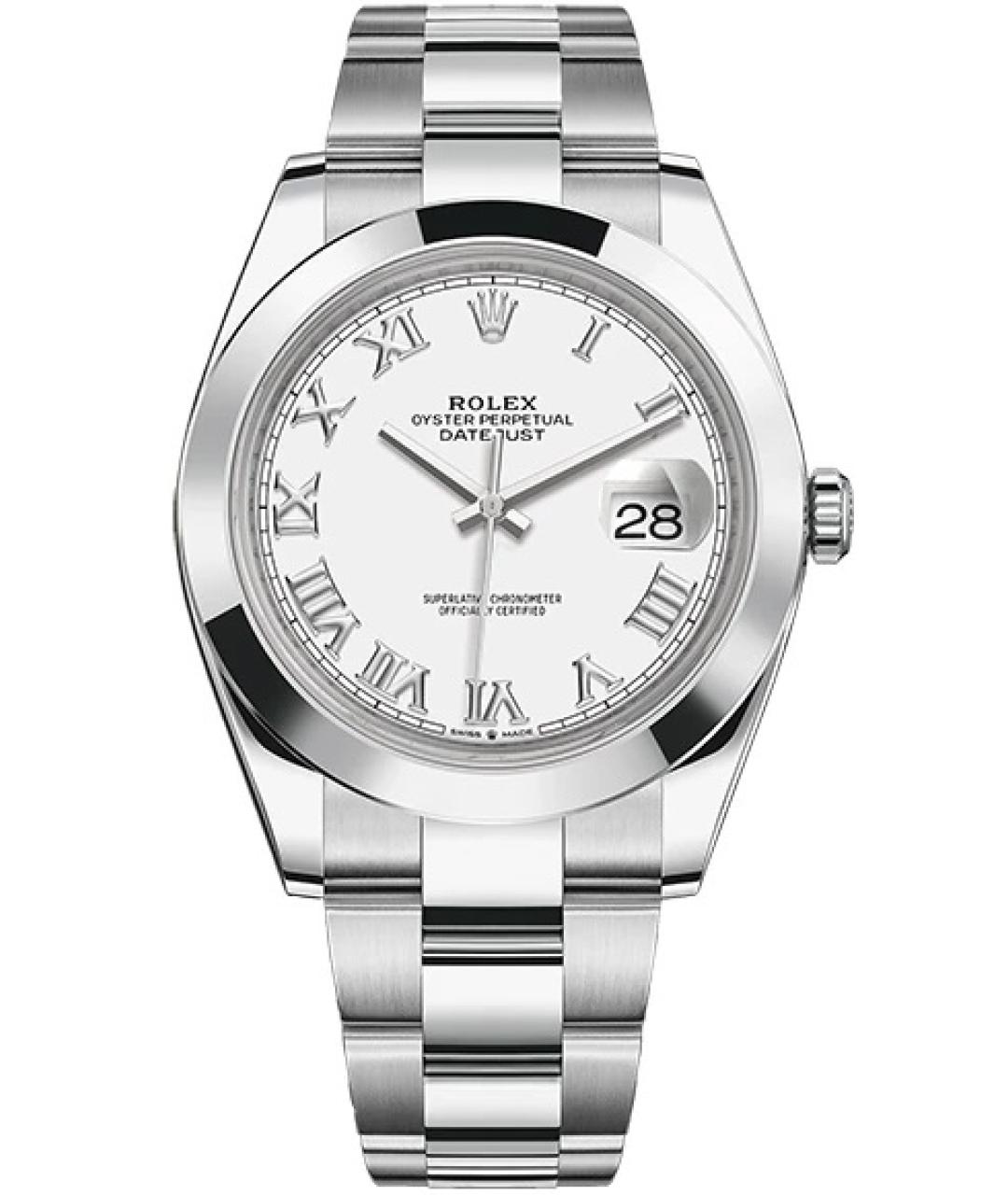 ROLEX Белые металлические часы, фото 1