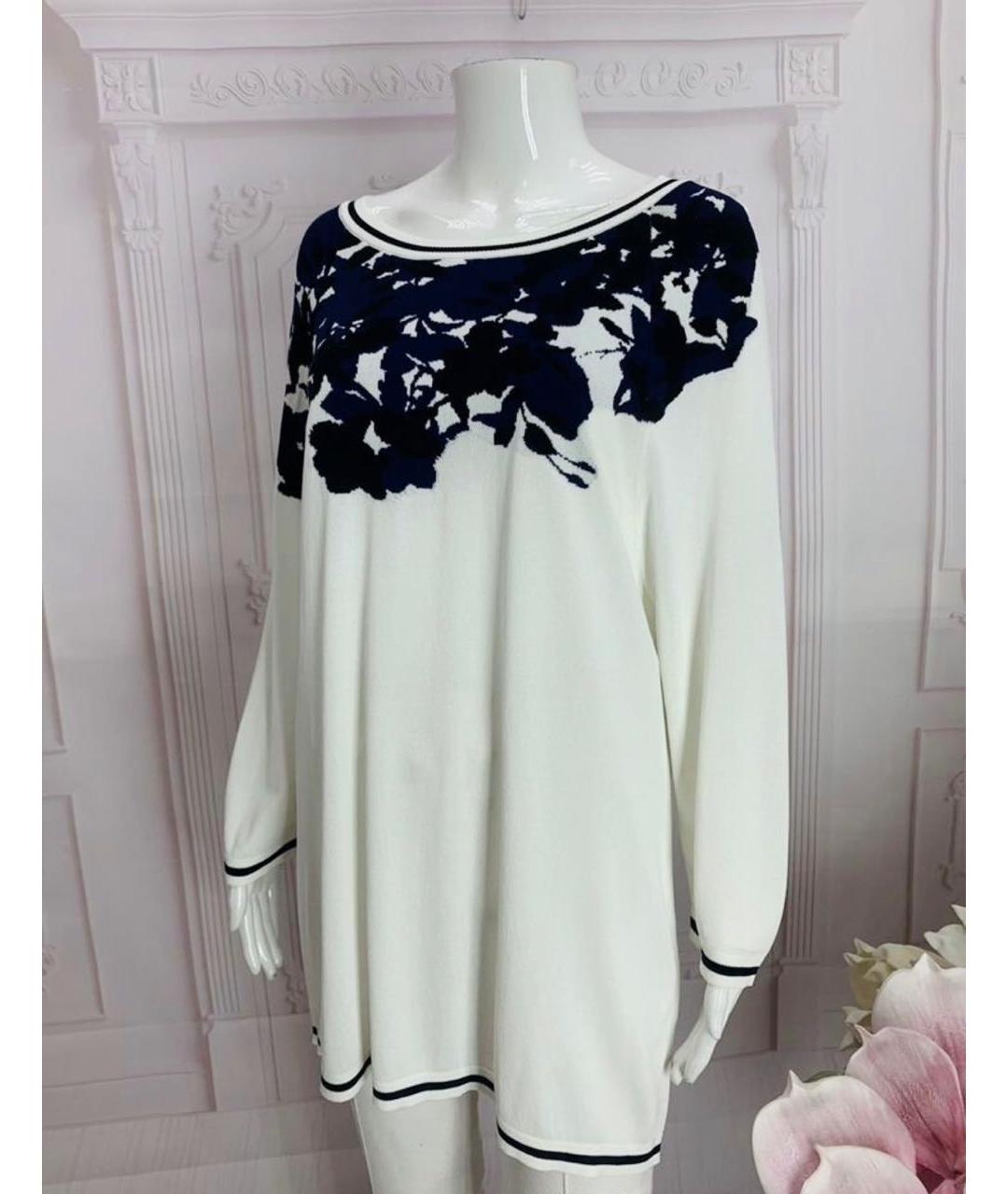 LIVIANA CONTI Белый вискозный джемпер / свитер, фото 4