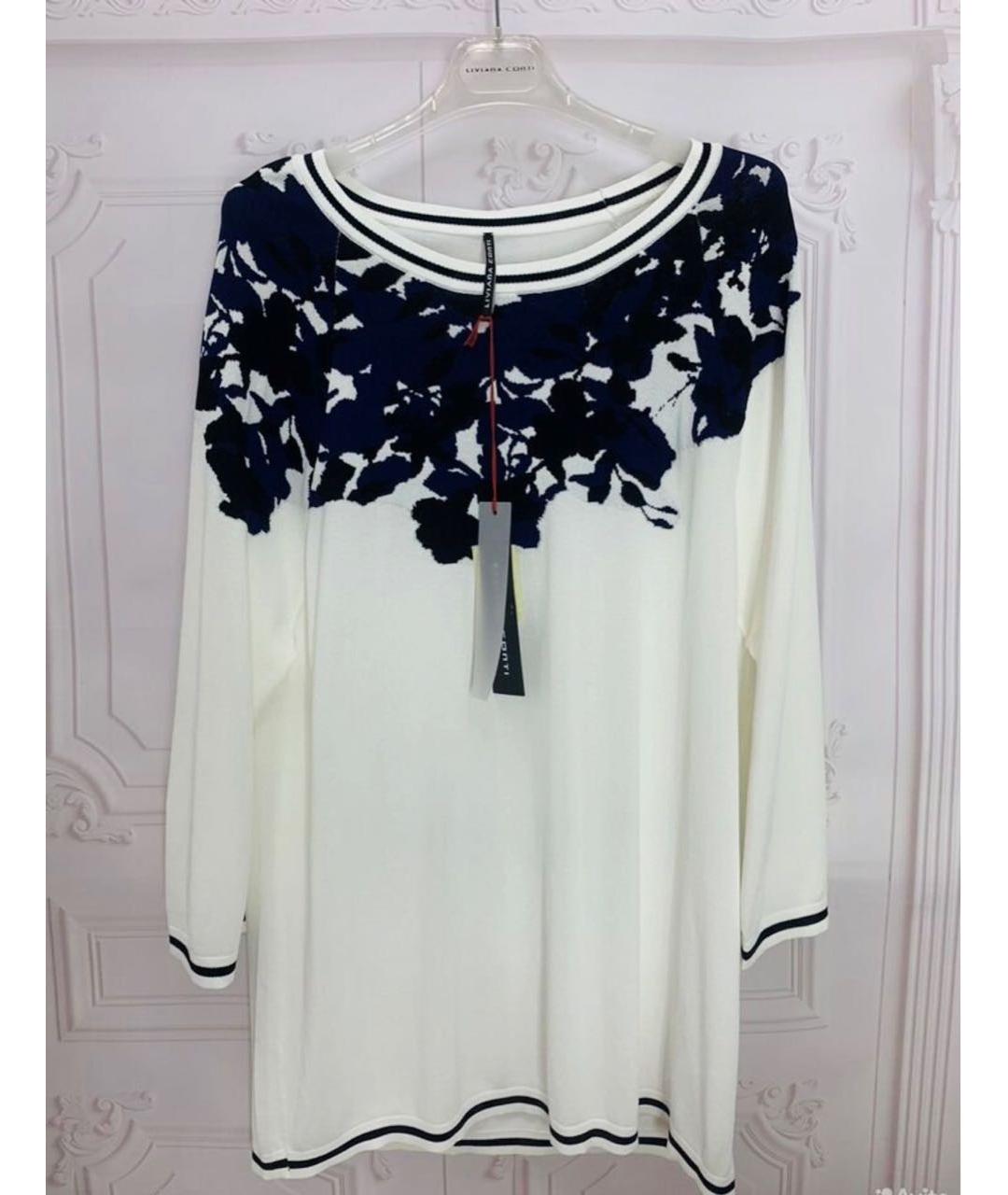 LIVIANA CONTI Белый вискозный джемпер / свитер, фото 8