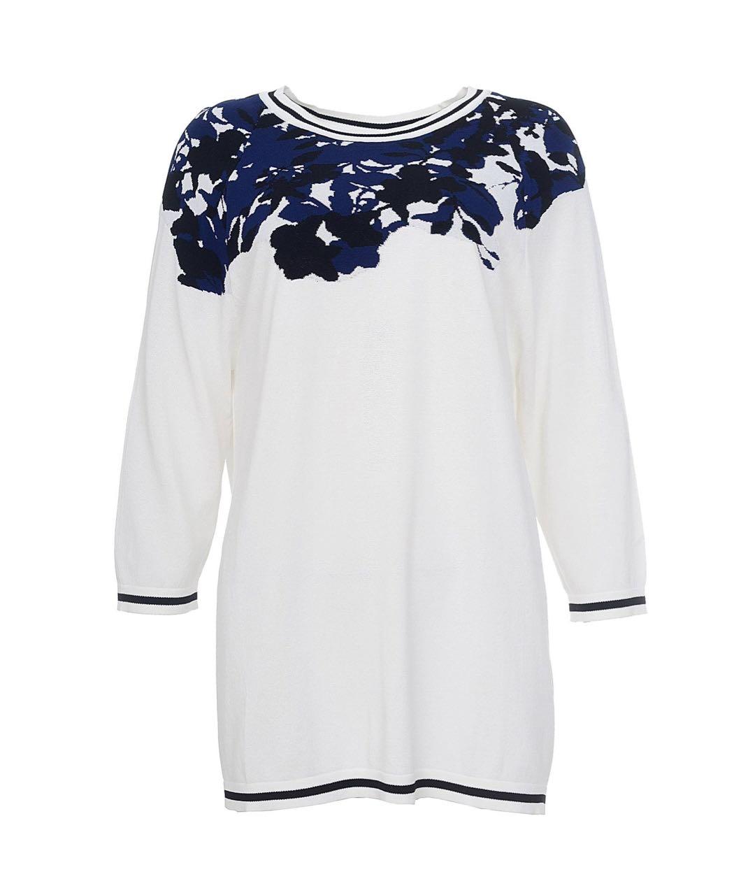 LIVIANA CONTI Белый вискозный джемпер / свитер, фото 9