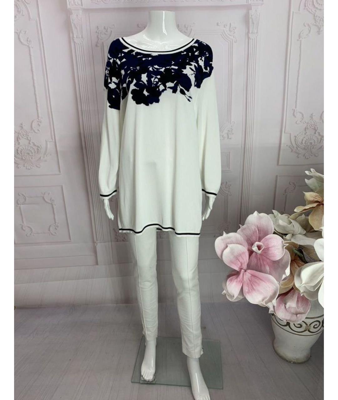 LIVIANA CONTI Белый вискозный джемпер / свитер, фото 5