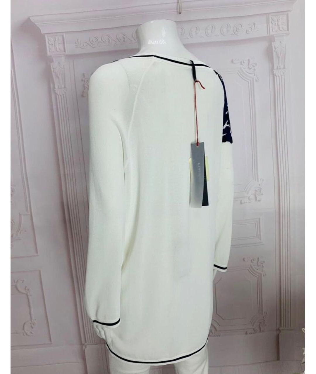 LIVIANA CONTI Белый вискозный джемпер / свитер, фото 6