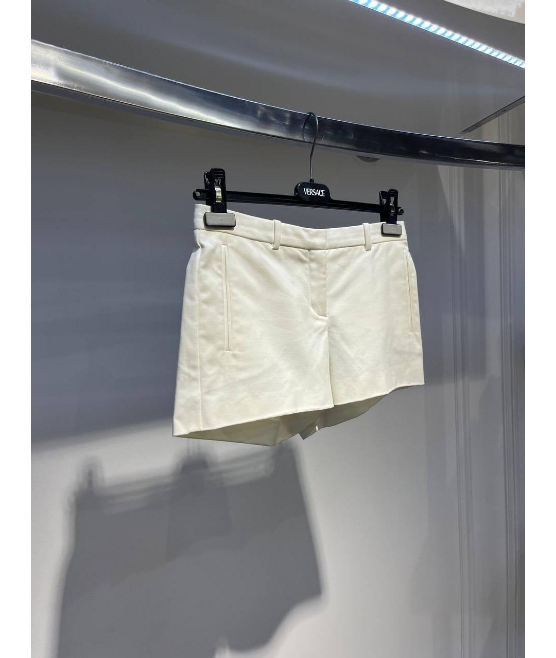 VERSACE Белые хлопковые шорты, фото 2