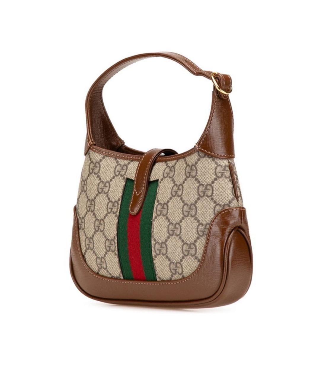 GUCCI Коричневая кожаная сумка через плечо, фото 2