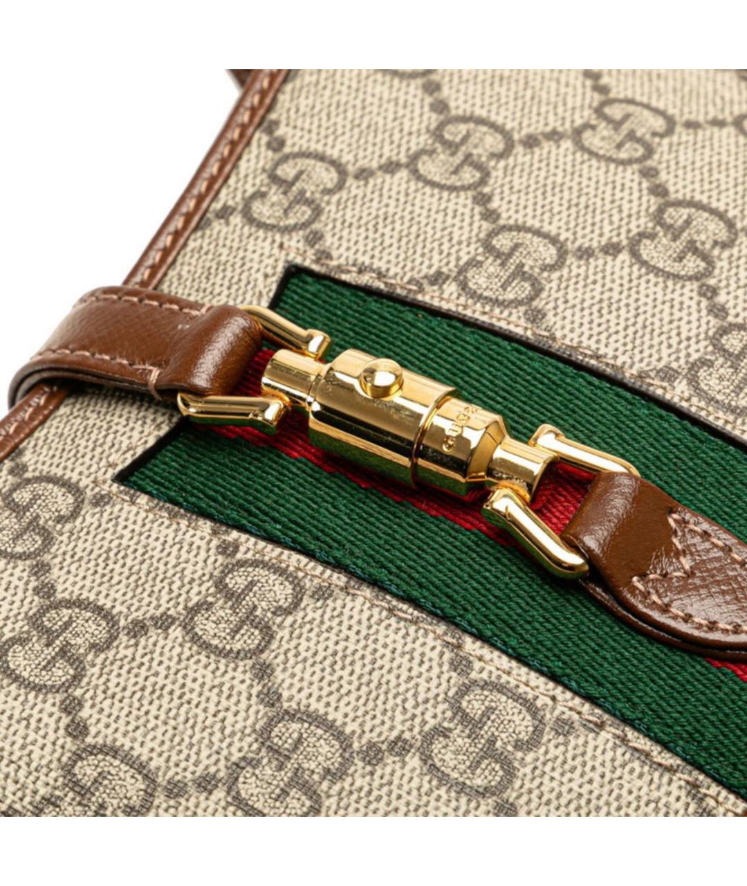 GUCCI Коричневая кожаная сумка через плечо, фото 5