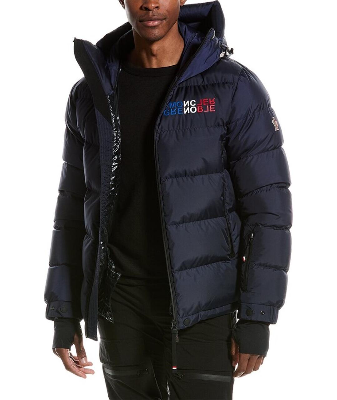 MONCLER GRENOBLE Темно-синий полиамидовый пуховик, фото 9