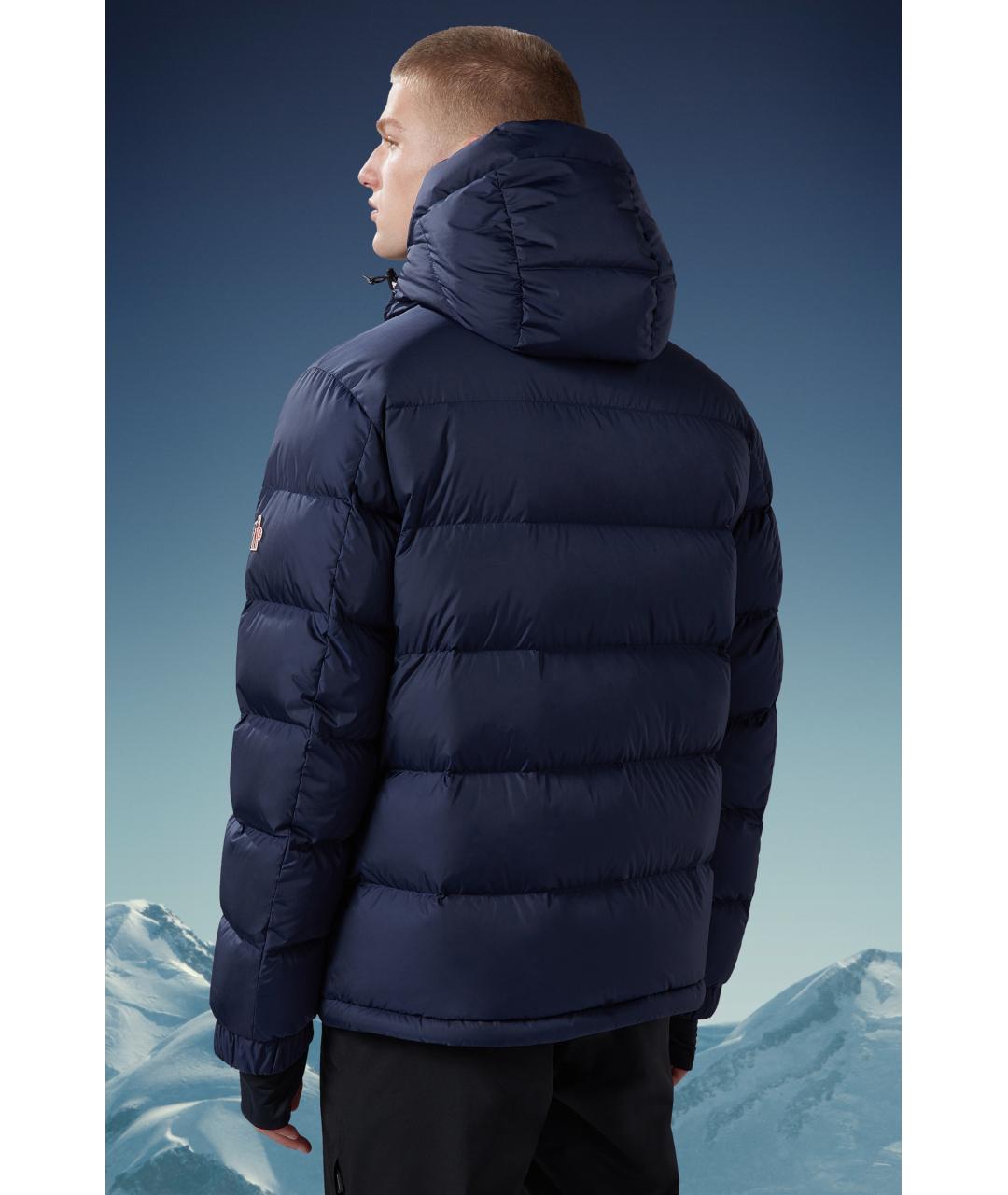 MONCLER GRENOBLE Темно-синий полиамидовый пуховик, фото 5