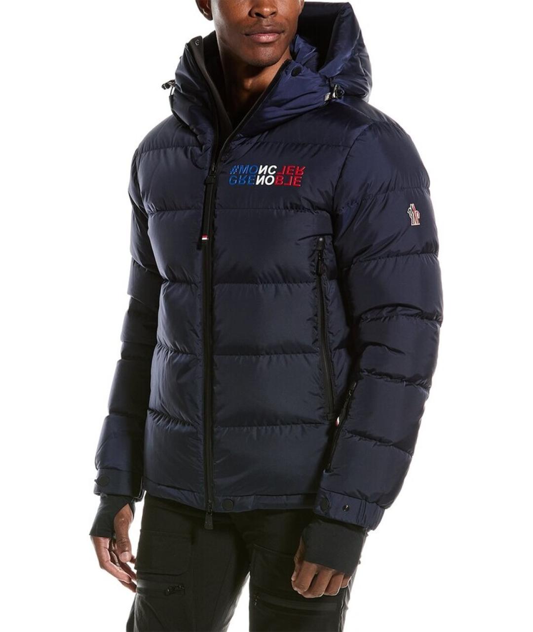 MONCLER GRENOBLE Темно-синий полиамидовый пуховик, фото 8