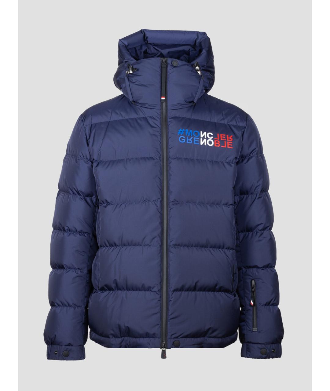 MONCLER GRENOBLE Темно-синий полиамидовый пуховик, фото 10