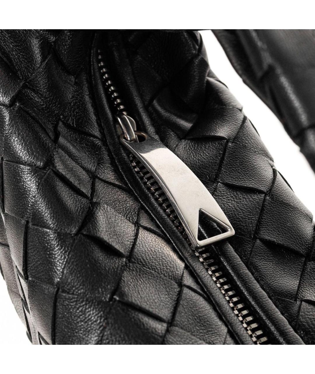 BOTTEGA VENETA Черная кожаная сумка с короткими ручками, фото 8