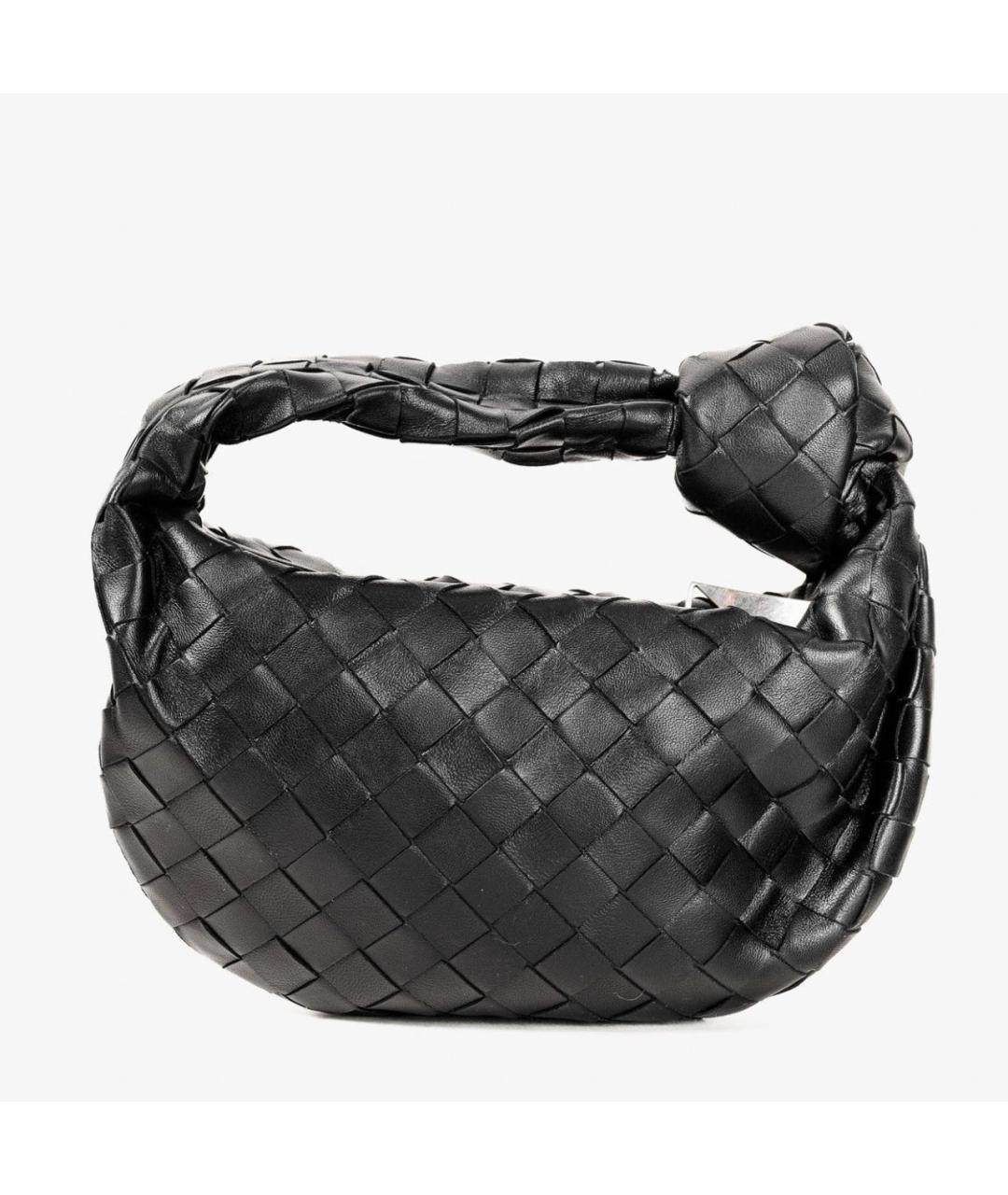BOTTEGA VENETA Черная кожаная сумка с короткими ручками, фото 4