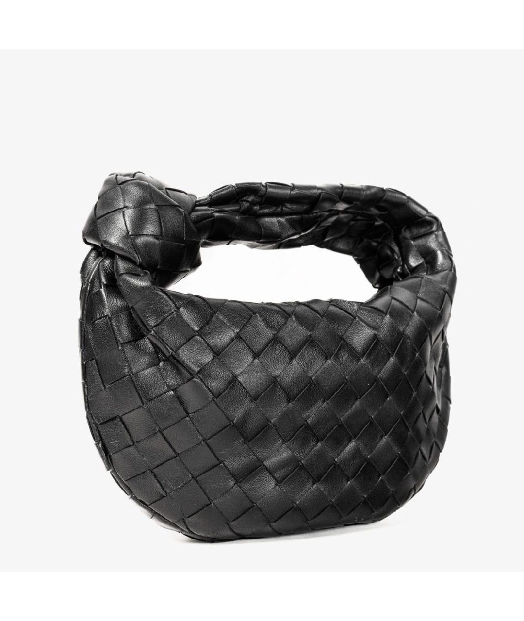 BOTTEGA VENETA Черная кожаная сумка с короткими ручками, фото 3