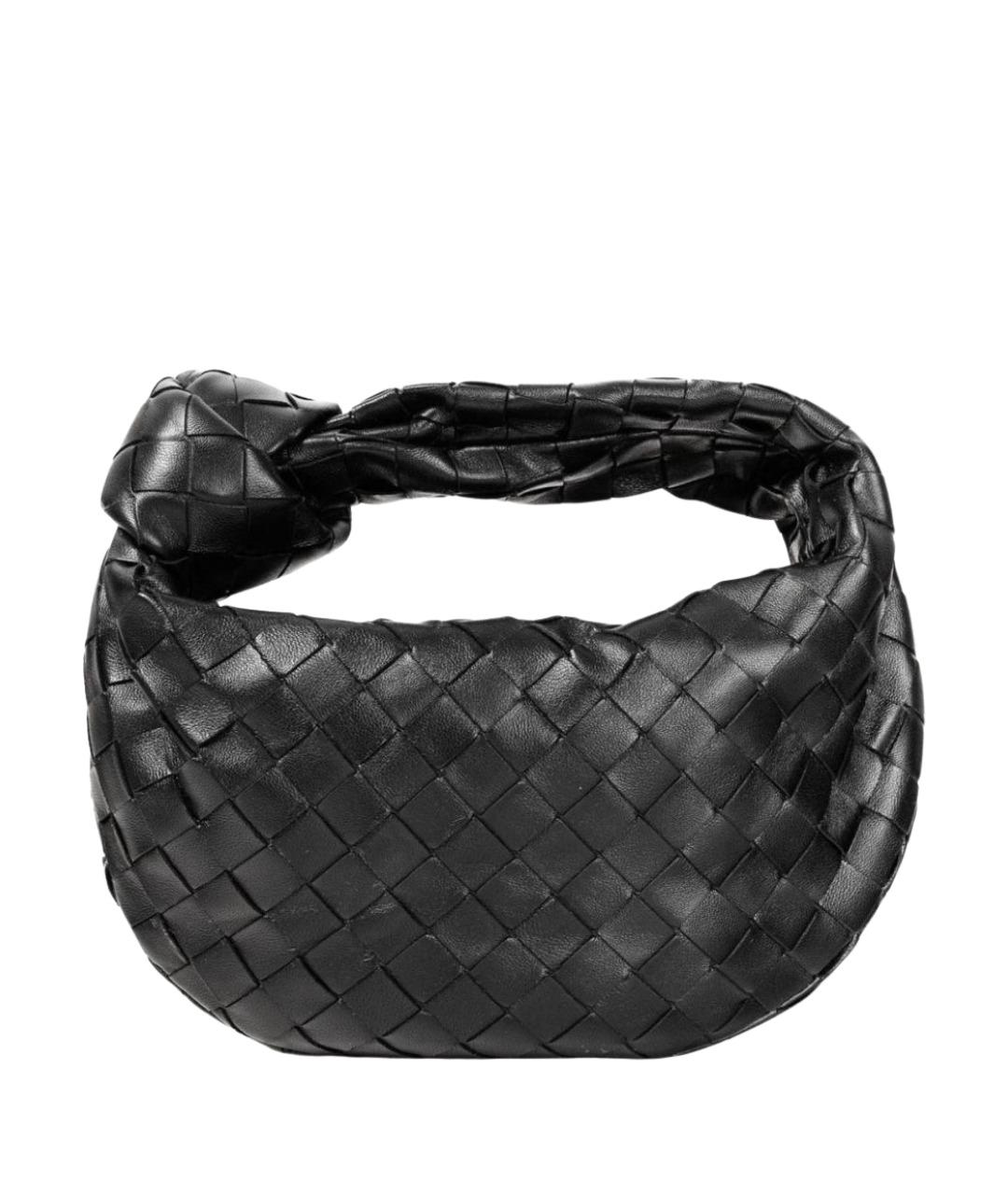 BOTTEGA VENETA Черная кожаная сумка с короткими ручками, фото 10