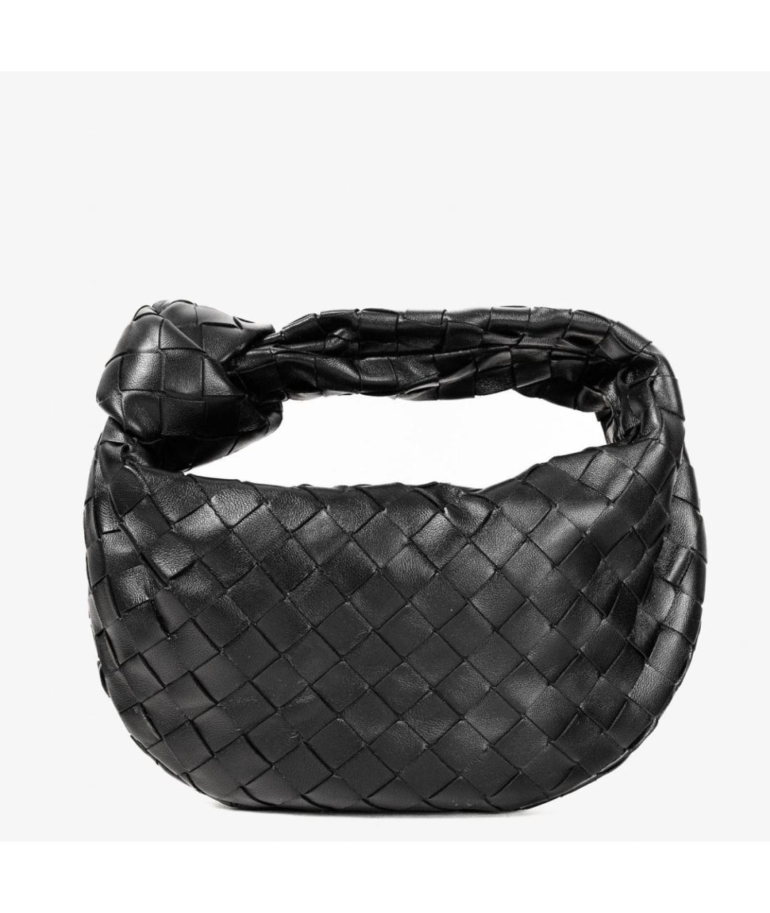 BOTTEGA VENETA Черная кожаная сумка с короткими ручками, фото 9