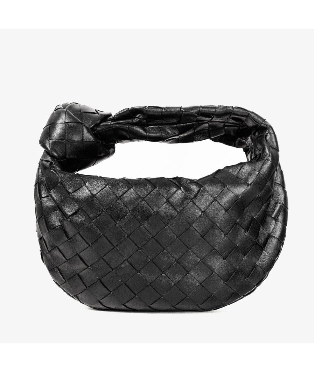 BOTTEGA VENETA Черная кожаная сумка с короткими ручками, фото 2