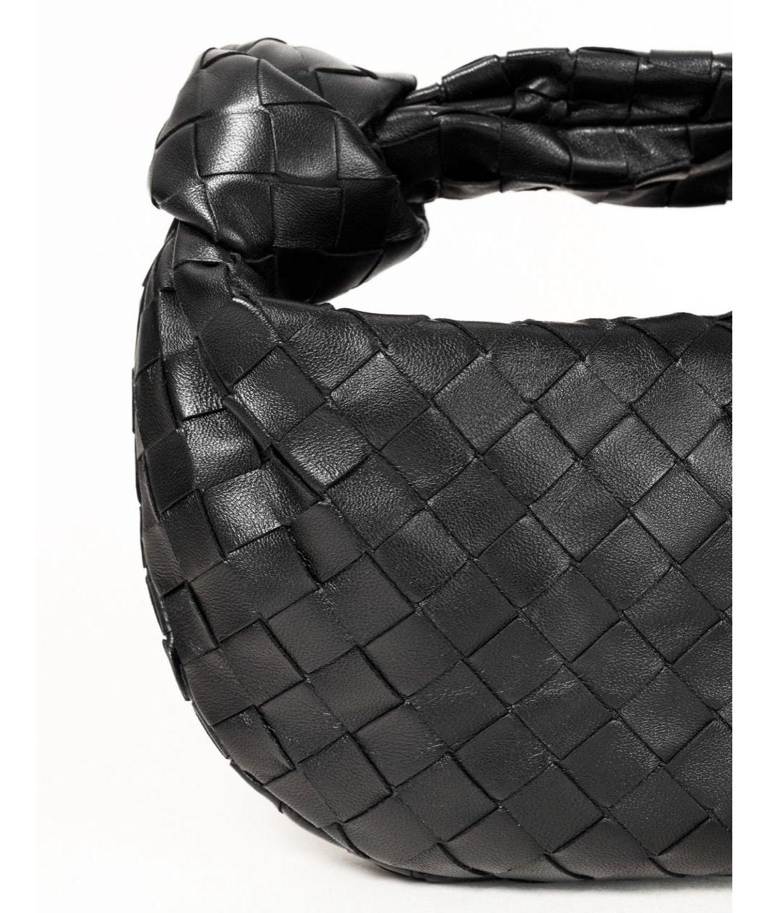 BOTTEGA VENETA Черная кожаная сумка с короткими ручками, фото 6