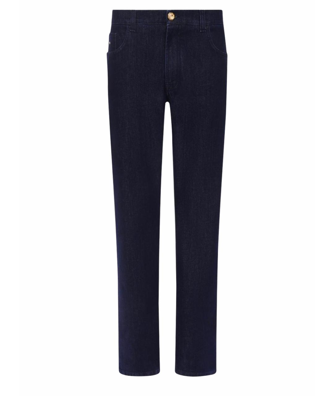 BILLIONAIRE Темно-синие хлопко-эластановые прямые джинсы, фото 1