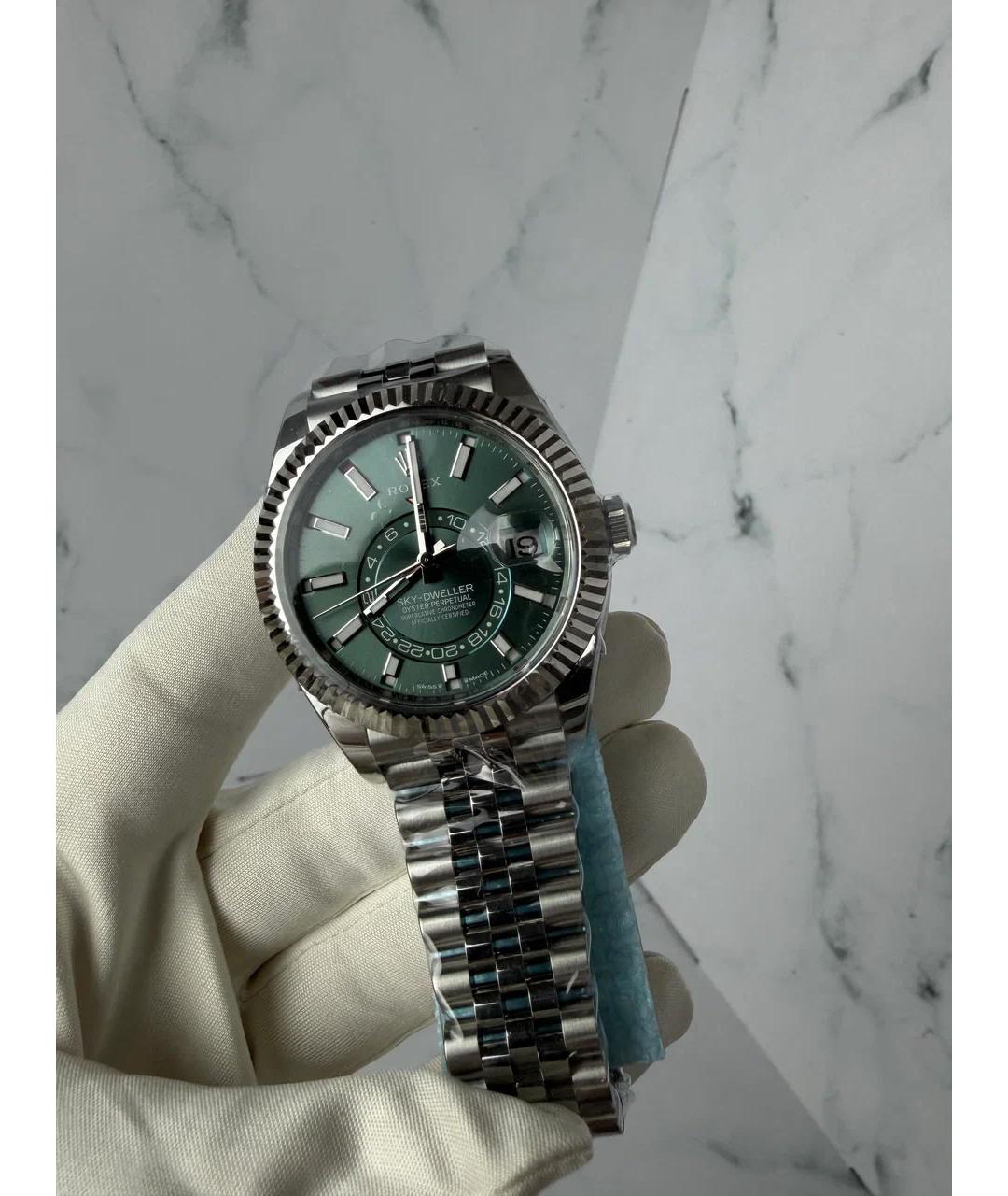 ROLEX Зеленые часы из белого золота, фото 2