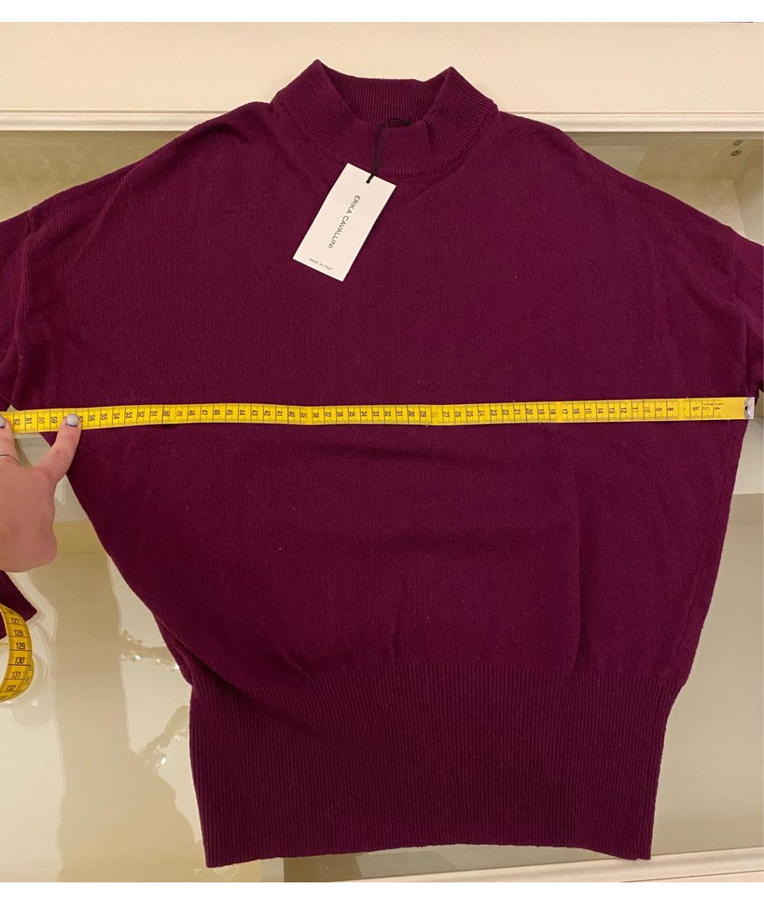 ERIKA CAVALLINI Бордовый шерстяной джемпер / свитер, фото 5