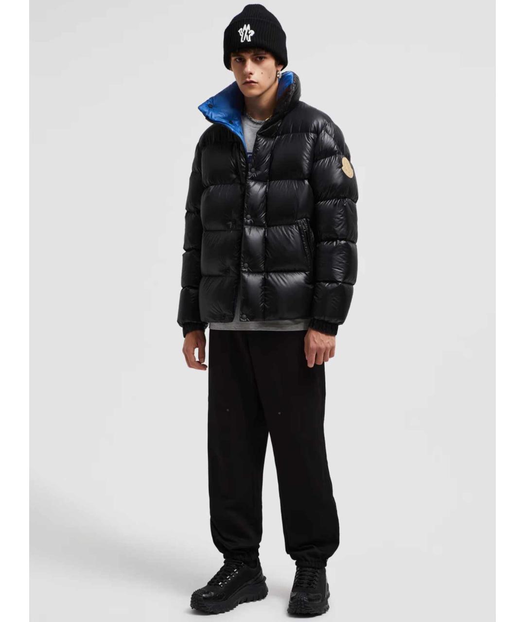 MONCLER Черный полиамидовый пуховик, фото 4