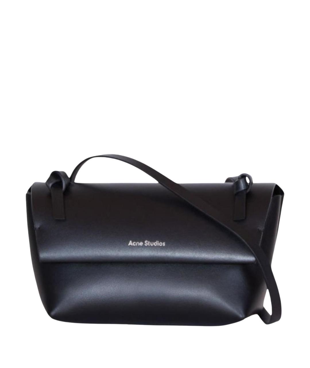 ACNE STUDIOS Черная кожаная сумка через плечо, фото 1