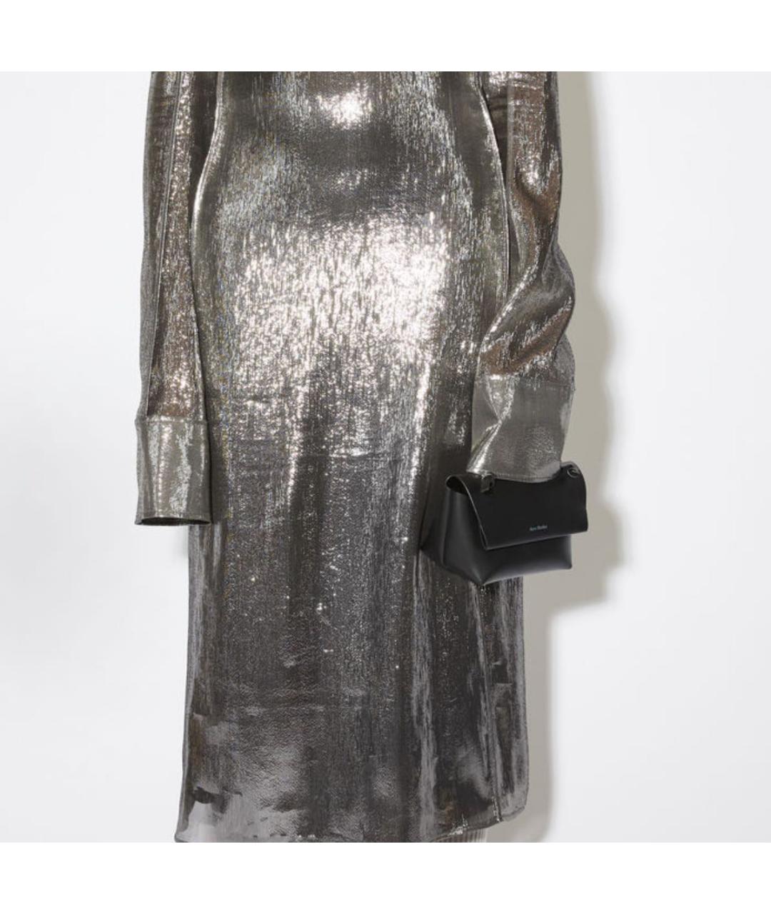 ACNE STUDIOS Черная кожаная сумка через плечо, фото 5