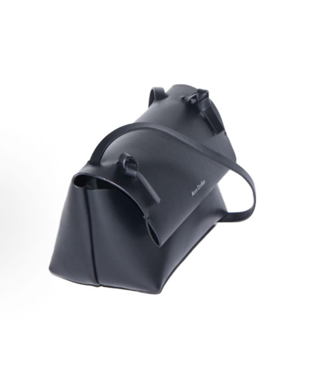 ACNE STUDIOS Черная кожаная сумка через плечо, фото 2