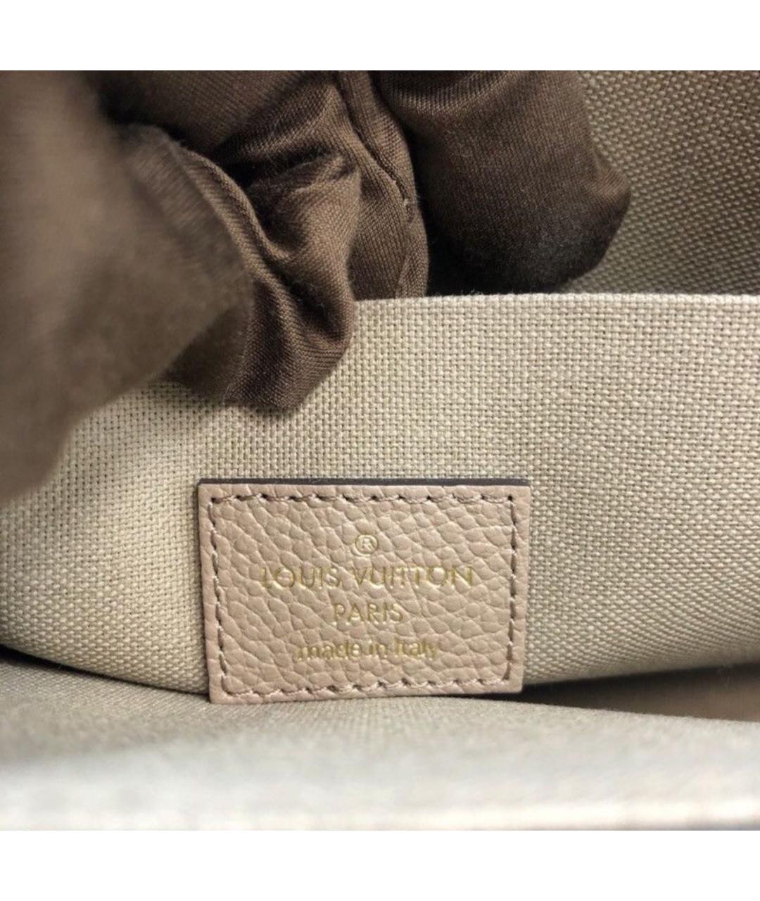 LOUIS VUITTON Бежевая кожаная сумка через плечо, фото 6